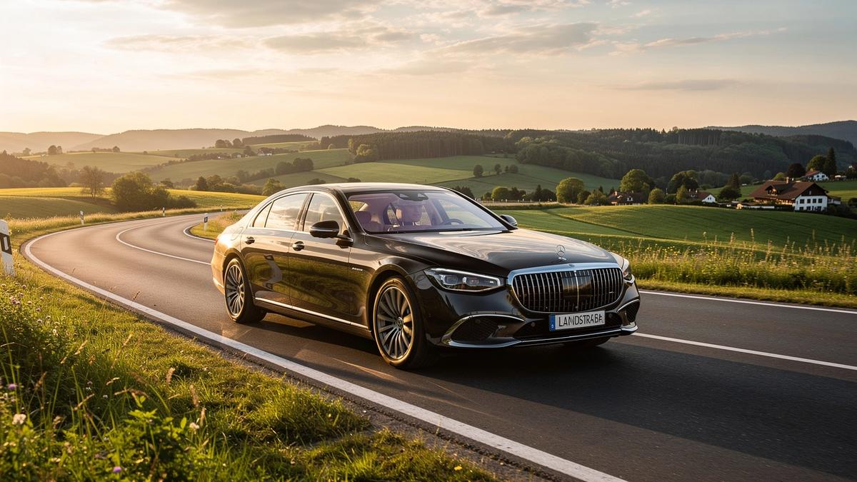 Luxuriöser Roadtrip mit eleganter Fahrt durch deutsche Panoramalandschaft